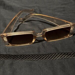 Transparent Rectangular Sunglasses